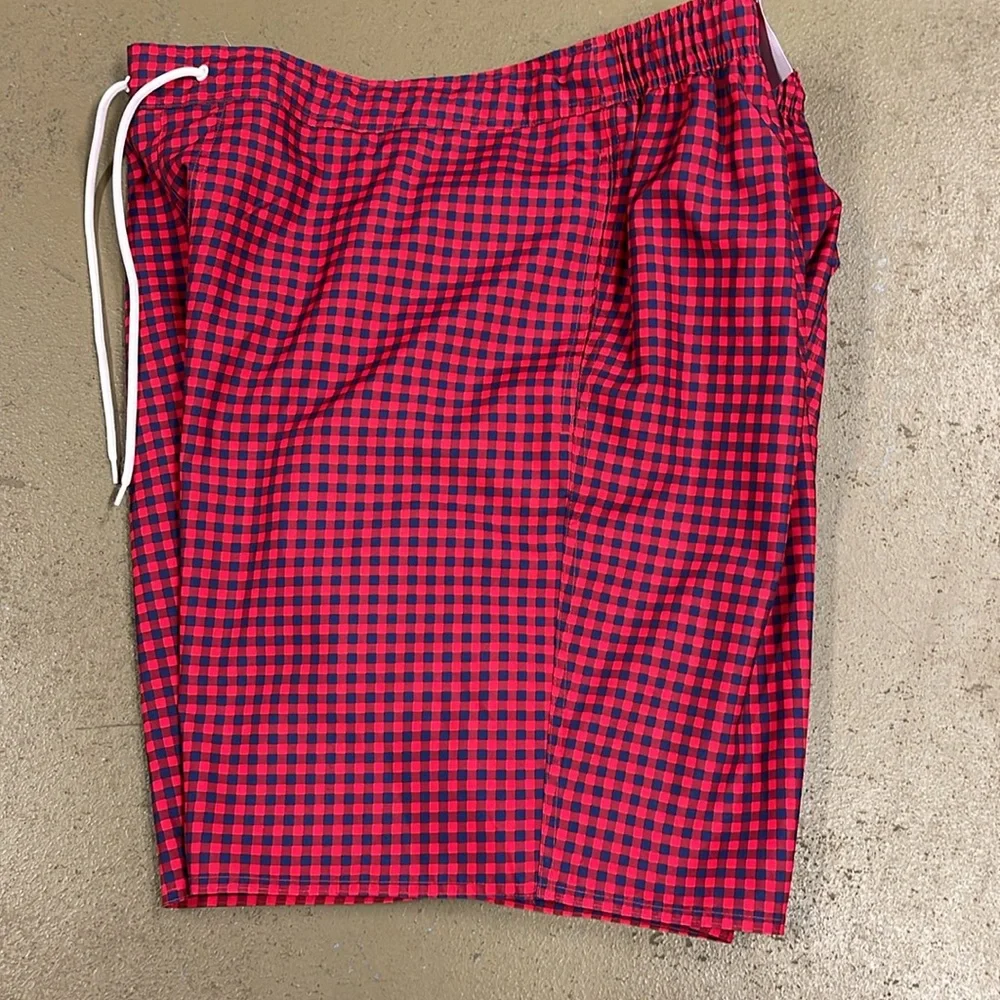 St John’s Bay Lined Plaid Swim Trunk Shorts NWT 3XL